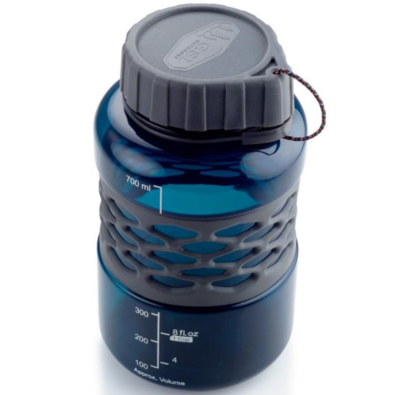 GSI DukJug 0,75 Liter Weithals Outdoorflasche Trinkflasche Wasserflasche blau